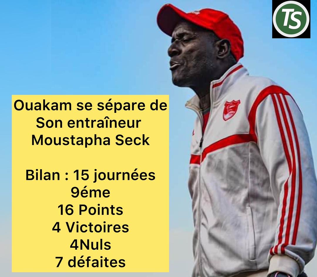 Ligue 1 : L’US Ouakam se sépare de Moustapha Seck
