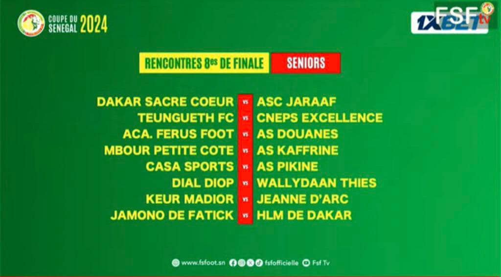 8e de finale Coupe du Sénégal : Casa Sport-AS Pikine en vedette